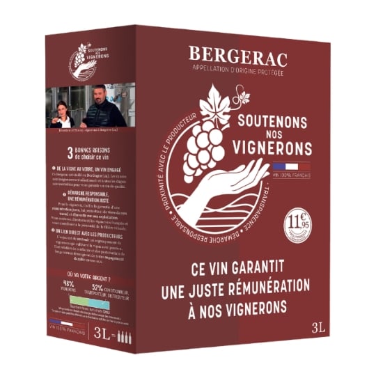 Vin Rouge AOP Bergerac SOUTENONS NOS VIGNERONS