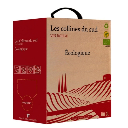 Vin Rouge Écologique Vin de la Terre de Castille LES COLLINES DU SUD