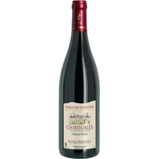 Vin Rouge AOC Chiroubles Vieilles Vignes DOMAINE DES GENERATIONS