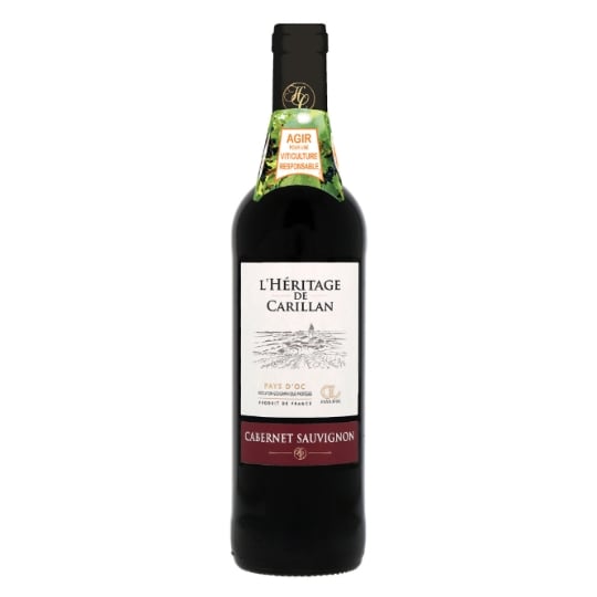 Vin Rouge I.G.P. Pays d'Oc Cabernet Sauvignon L'HERITAGE DE CARILLAN