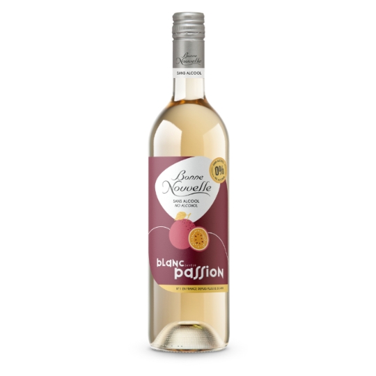 Boisson à Base de Vin Blanc Désalcoolisées Saveur Passion BONNE NOUVELLE