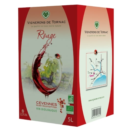 Vin Rouge IGP Cévennes Bio VIGNERONS DE TORNAC
