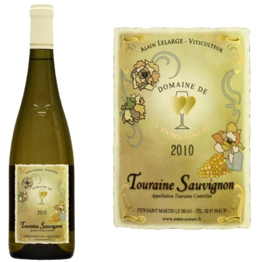 Vin blanc  Touraine Sauvignon  DOMAINE DE L'ENTRE-CŒURS