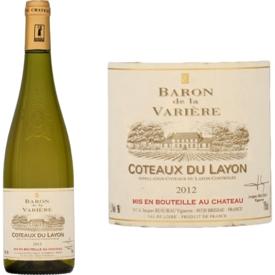 Vin Blanc Moelleux A.O.P. Coteaux Du layon BARON DE LA VARIERE