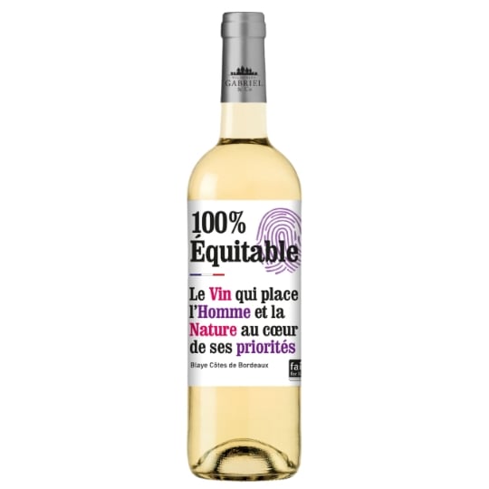 Vin Blanc AOC Blaye Côtes de Bordeaux Bio 100% EQUITABLE