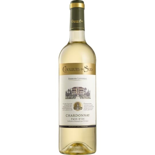 Vin Blanc I.G.P. Pays d'Oc Chardonnay Terroir Littoral LES CHAIS COULEURS DU SUD