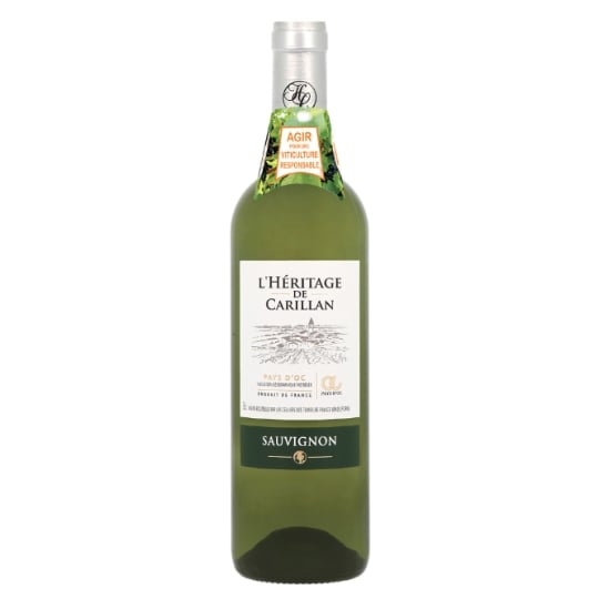 Vin Blanc I.G.P. Pays d'Oc Sauvignon L'HERITAGE DE CARILLAN