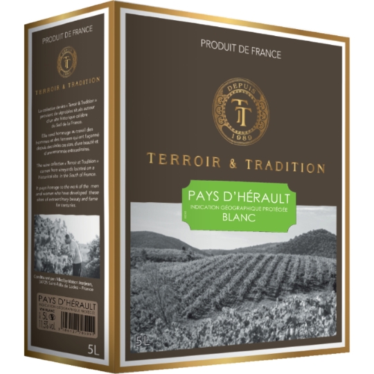 Vin Blanc IGP Pays d'Hérault TERROIR & TRADITION