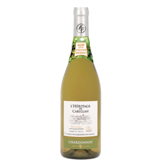 Vin Blanc I.G.P. Pays d'Oc Chardonnay L'HERITAGE DE CARILLAN