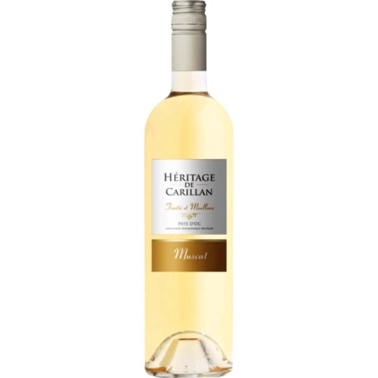 Vin Blanc A.O.P. Pays d'Oc Muscat Fruité Et Moelleux L'HERITAGE DE CARILLAN