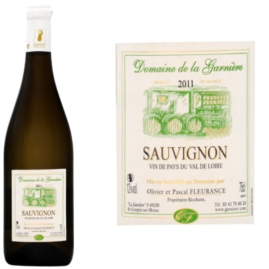 Vin blanc  vin de pays du Val de Loire Sauvignon  DOMAINE DE LA GARNIERE