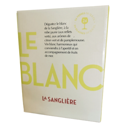 Vin Blanc AOP Arômes Citron Vert et Pamplemousse LA SANGLIERE