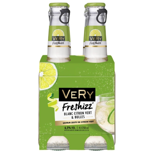Boisson Pétillante à Base de Vin Blanc Saveur Citron Vert Freshizz' 6,5% VERY