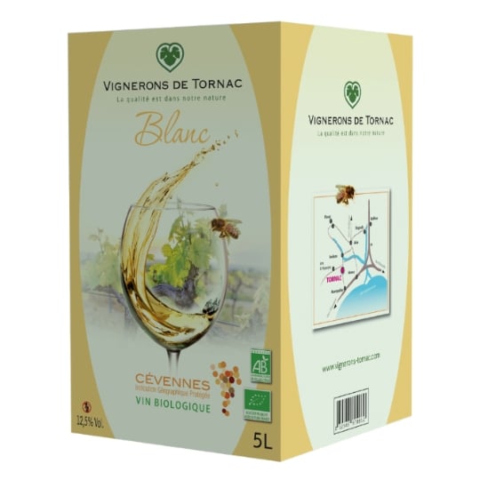 Vin Blanc IGP Cévennes Bio VIGNERONS DE TORNAC