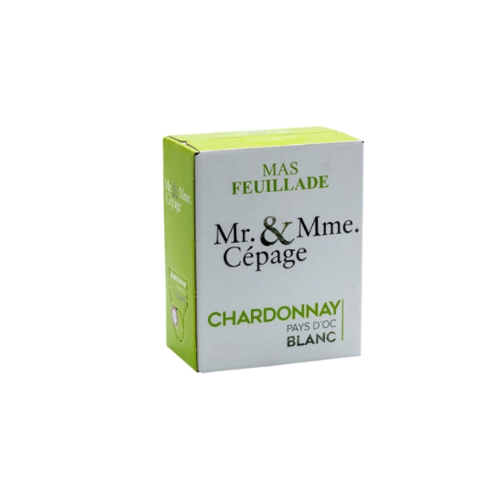 Vin Blanc Pays d'Oc Chardonnay Mr & Mmme Cépage MAS FEUILLADE