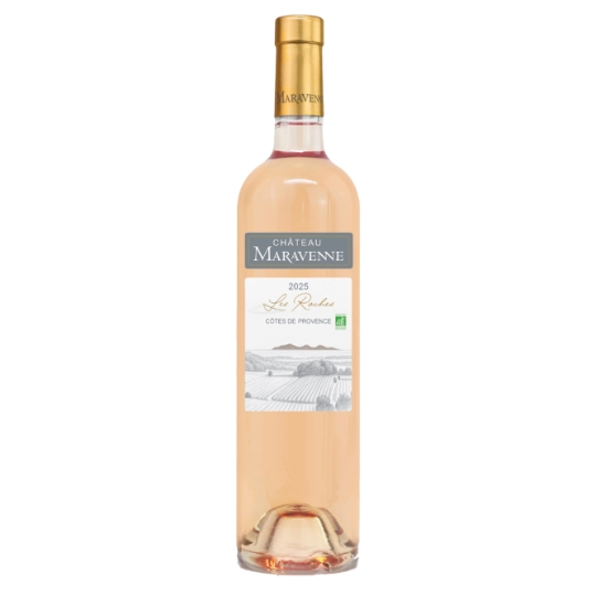 Vin Rosé AOP Côtes de Provence Les Roches Bio CHATEAU MARAVENNE