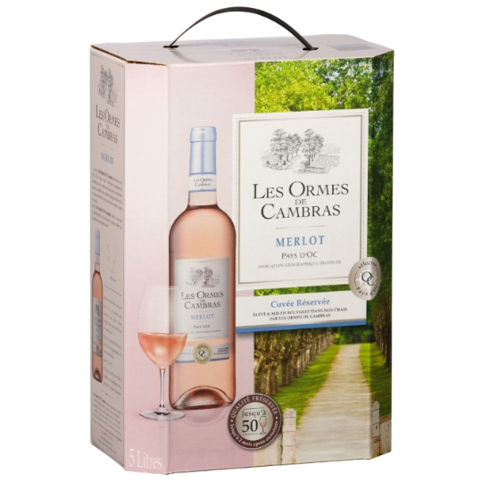 Vin Rosé I.G.P. Pays d'Oc Merlot Cuvée Réservée LES ORMES DE CAMBRAS