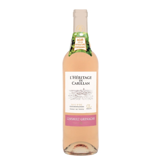 Vin Rosé I.G.P. Pays d'Oc Cinsault Grenache L'HERITAGE DE CARILLAN