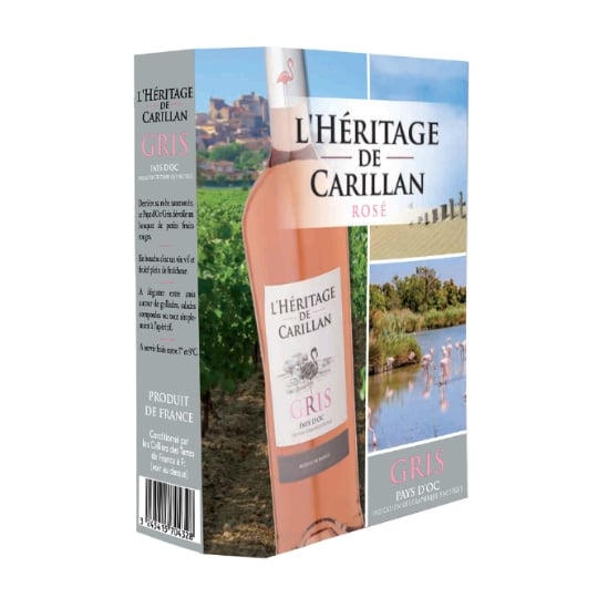 Vin Rosé I.G.P. Pays d'Oc Gris L'HERITAGE DE CARILLAN