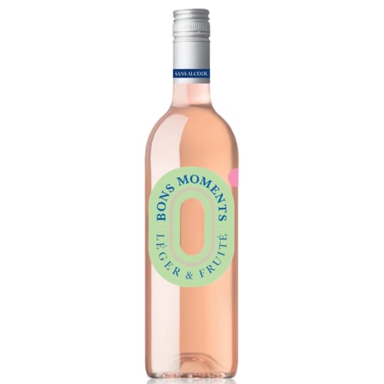 Boisson Aromatisée à Base de Vin Rosé Désalcoolisé Léger et Fruité 0% BONS MOMENTS