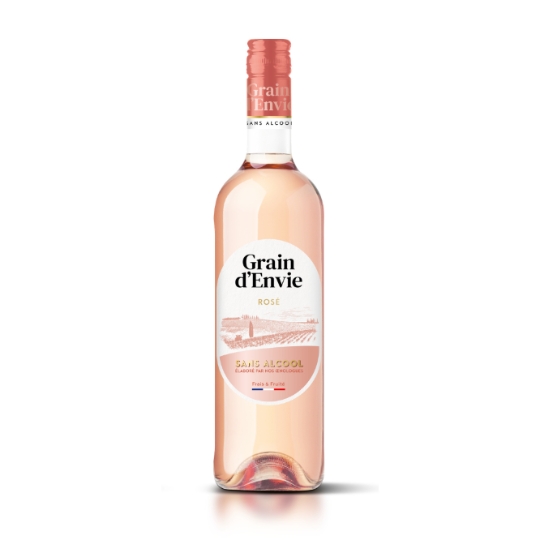 Boisson Aromatisée à Base de Vin Rosé Frais et Fruité Sans Alcool GRAIN D'ENVIE