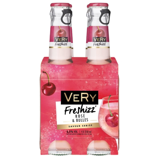 Boisson Pétillante à Base de Vin Blanc Saveur Cerise Freshizz' 6,5% VERY