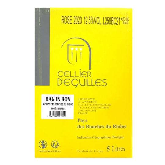 Vin Rosé IGP Pays des Bouches du Rhône 12,5% CELLIER D'EGUILLES