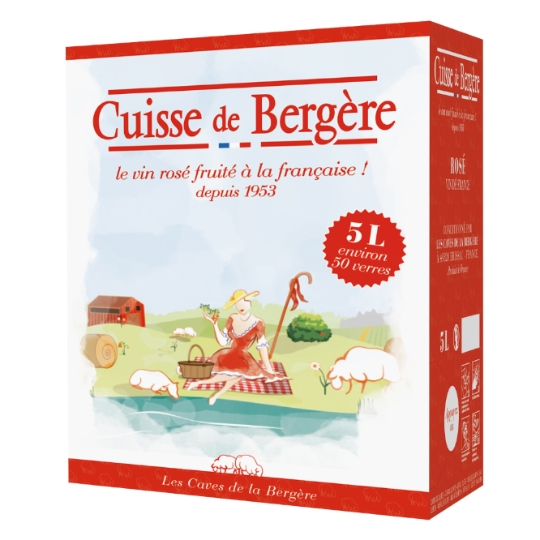 Vin Rosé Fruité à la Française CUISSE DE BERGERE