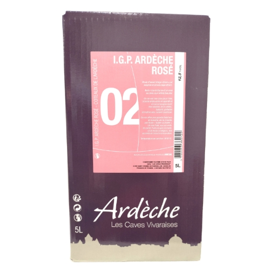Vin Rosé IGP Ardèche 12,5% ARDECHE LES CAVES VIVARAISES