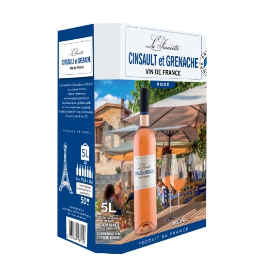 Vin Rosé de France Cinsault Et Grenache LA FRANCETTE