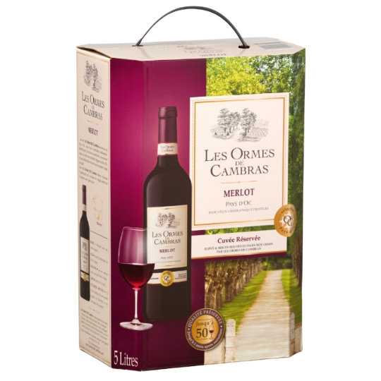 Vin Rouge I.G.P. Pays d'Oc Merlot LES ORMES DE CAMBRAS
