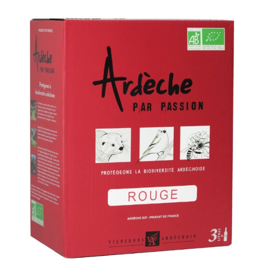 Vin Rouge I.G.P. Ardèche Bio VIGNERON ARDECHOIS