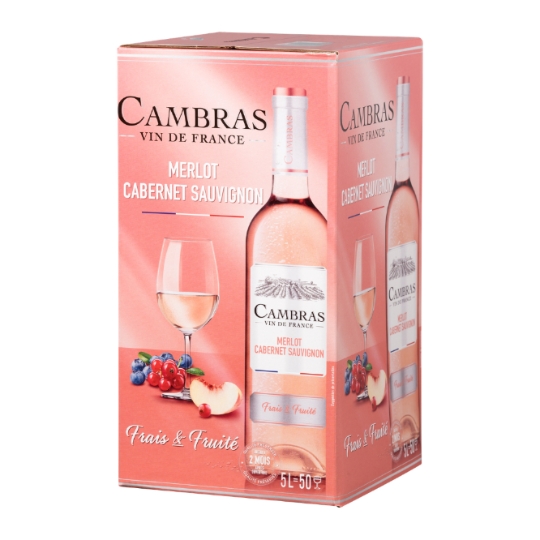 Vin Rosé de France Merlot Cabernet Sauvignon CAMBRAS