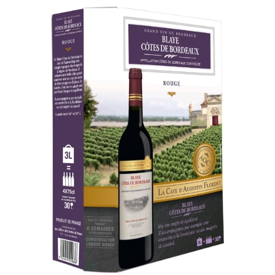 Vin Rouge Blaye Côte de Bordeaux  LA CAVE D'AUGUSTIN FLORENT