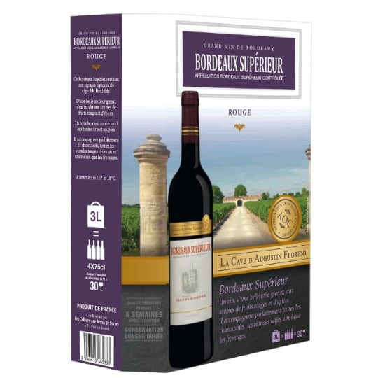 Vin Rouge A.O.P. Bordeaux Suppérieur Compte de Maignac LA CAVE D'AUGUSTIN FLORENT