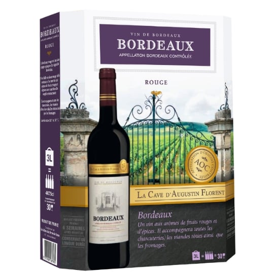 Vin Rouge A.O.P. Bordeaux LA CAVE D'AUGUSTIN FLORENT