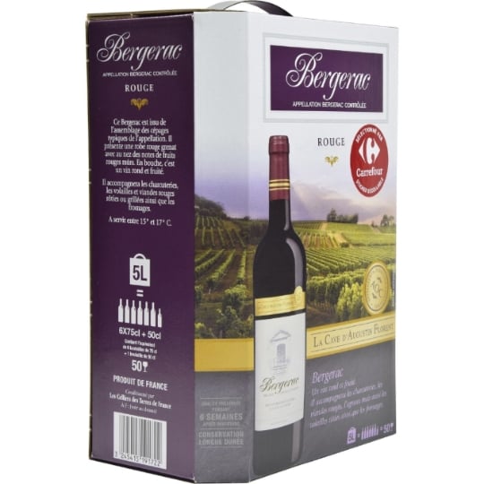 Vin Rouge A.O.P. Bergerac LA CAVE D'AUGUSTIN FLORENT AGIR