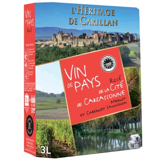 Vin rosé IGP Merlot Cabernet Sauvignon L'HERITAGE DE CARILLAN