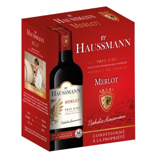 Vin Rouge IGP Pays d'Oc Merlot BY HAUSSMANN