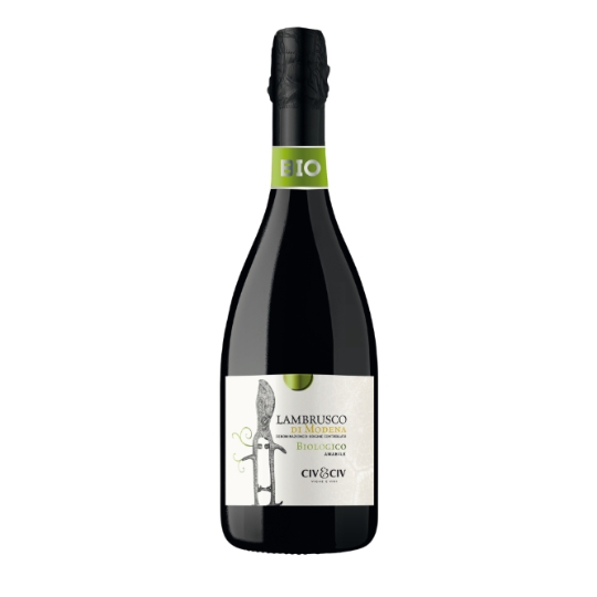 Vin rouge d'Italie Lambrusco bio  CIV&CIV