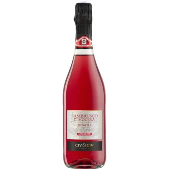 Vin Rosé A.O.P. Italie lambrusco D.O.C. demi Sec DI MODENA