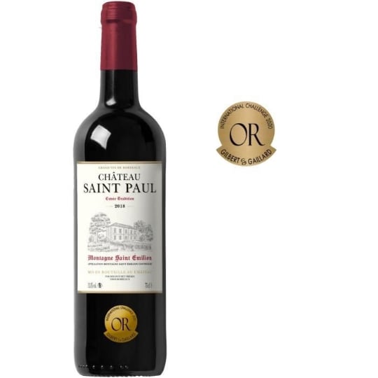 Château Saint Paul Cuvée Tradition 2018 Montagne Saint-emilion -vin Rouge De Bordeaux OCSTORE
