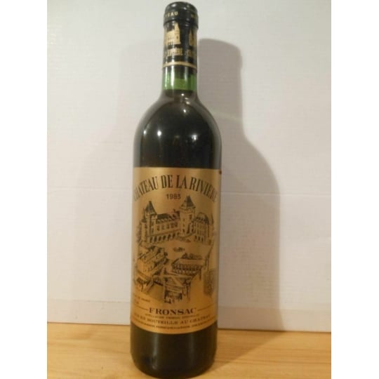 Fronsac Château De La Rivière Rouge 1983 - Bordeaux.