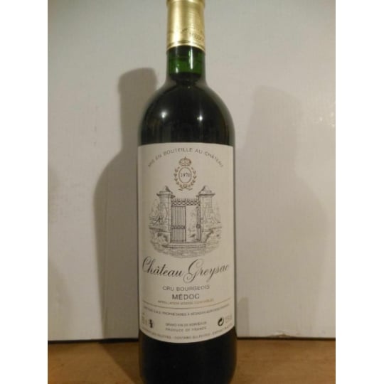 Médoc Château Greysac Cru Bourgeois Rouge 1970 - Bordeaux.