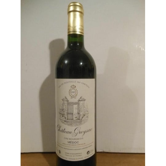 Médoc Château Greysac Cru Bourgeois Rouge 1982 - Bordeaux.