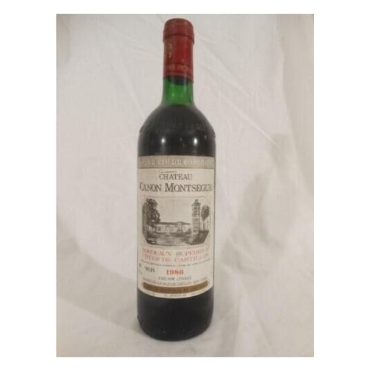 Côtes De Castillon Château Canon Montségur Evelyne Lovato Rouge 1986 Bordeaux