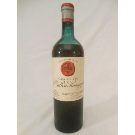 Haut-médoc Le Vallon Hanappier Rouge 1937 - Bordeaux