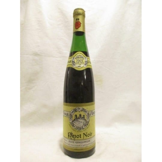 Pinot Noir Paul Ginglinger (capsule Usée) Rouge 1987 - Alsace