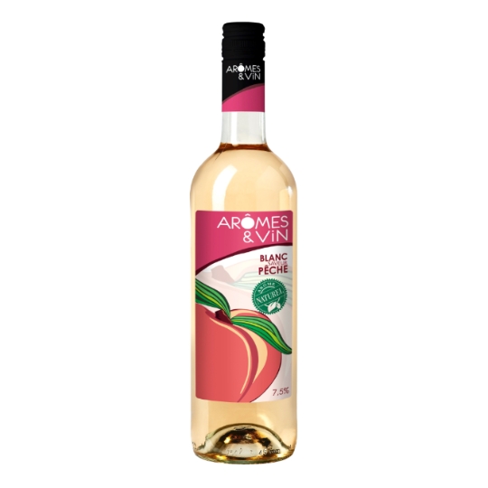 Vin Blanc Saveur Pêche Arôme Naturel 7,5% AROMES & VIN