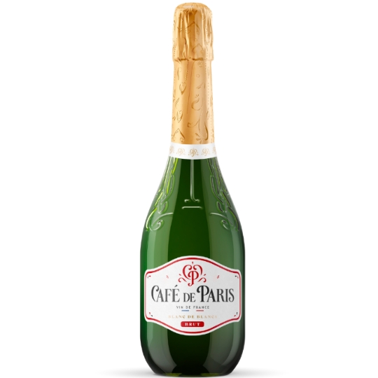 Vin Effervescent Blanc de Blanc Brut CAFE DE PARIS
